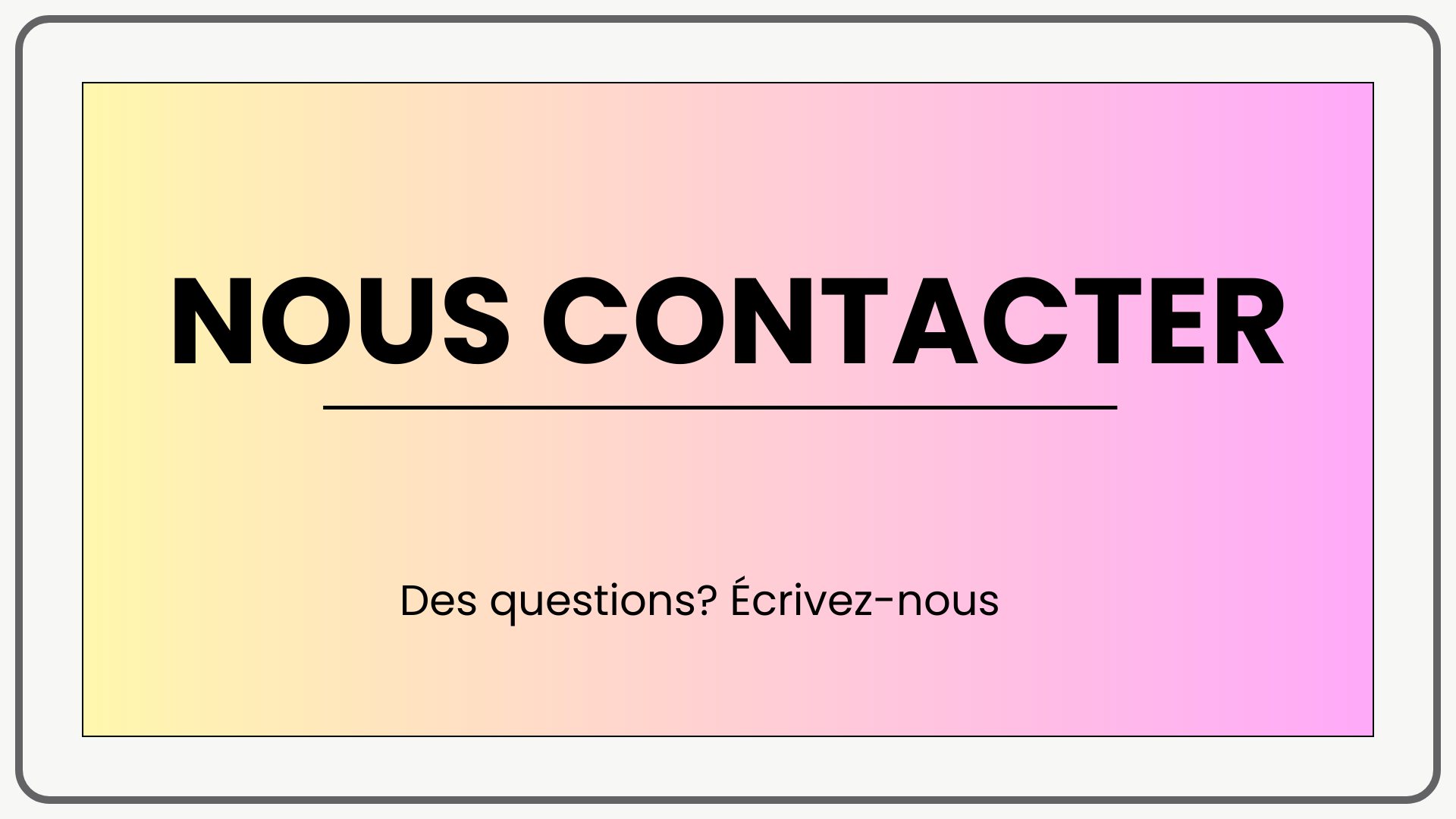 Nous Contacter