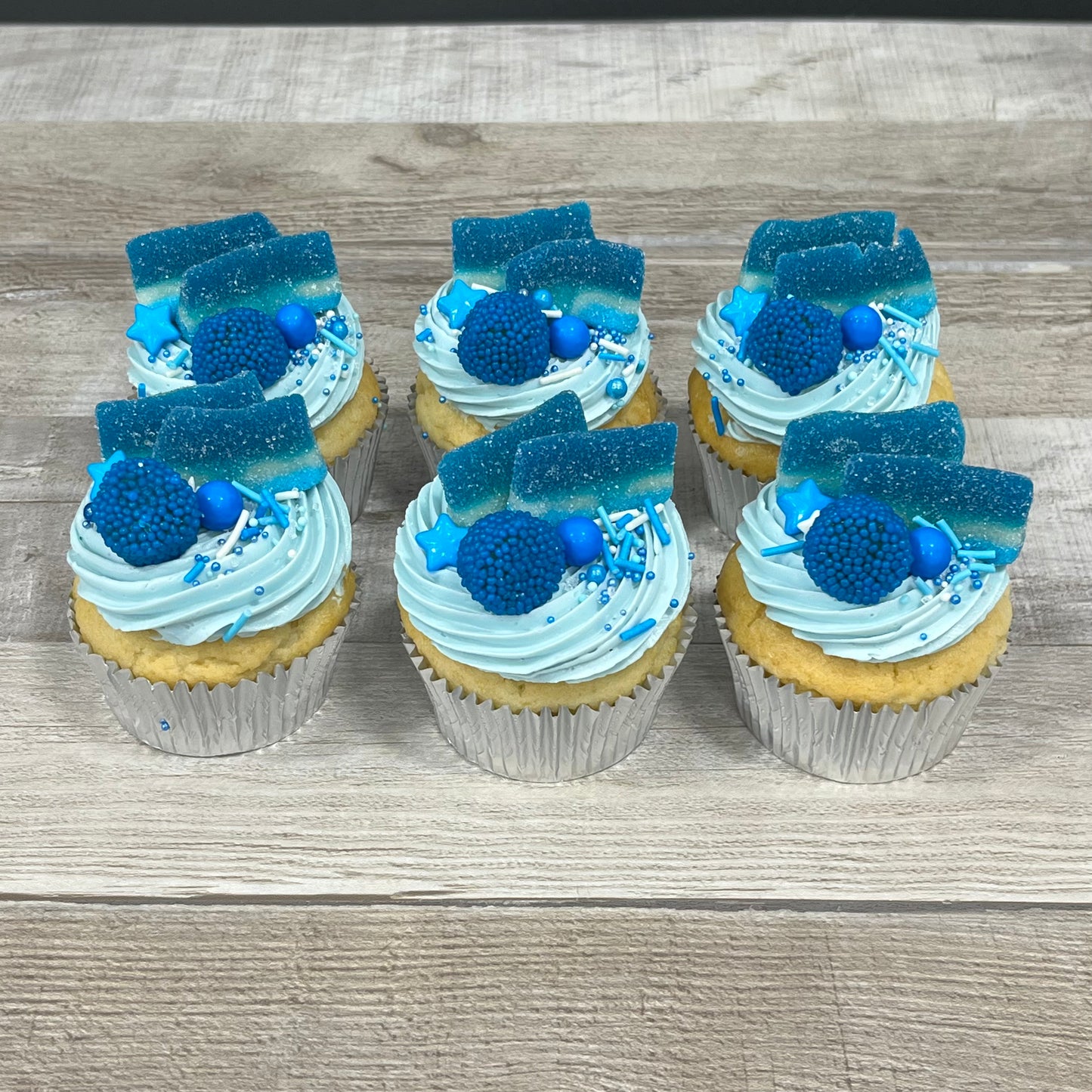 Cupcakes Festin de bonbons : bleu