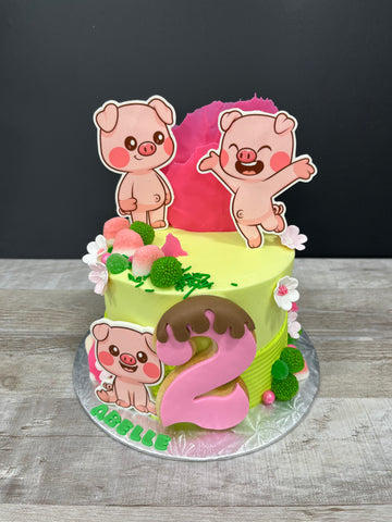 Gâteau thématique Imaginacake : petits cochons
