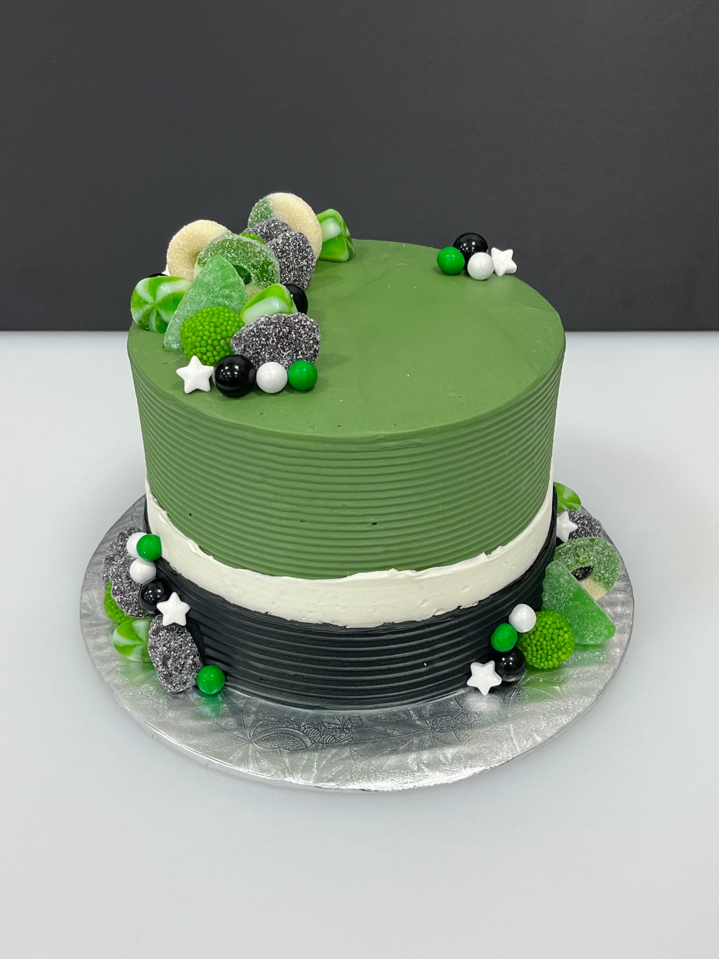 Festin de bonbons : vert-blanc-noir