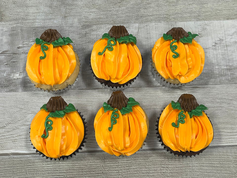 Cupcakes réguliers Halloween 2025: Jardin de citrouille