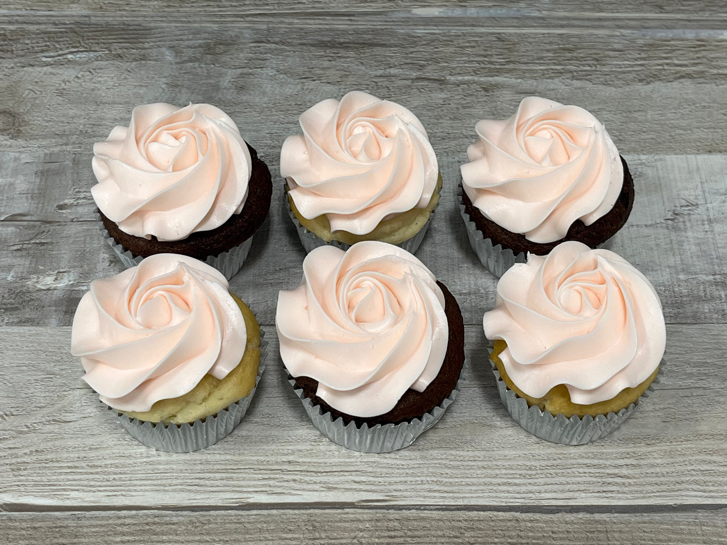 Cupcakes de couleur : petite pêche