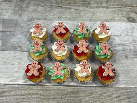 Minis cupcakes Temps des fêtes 2025  : 12 pains d'épices