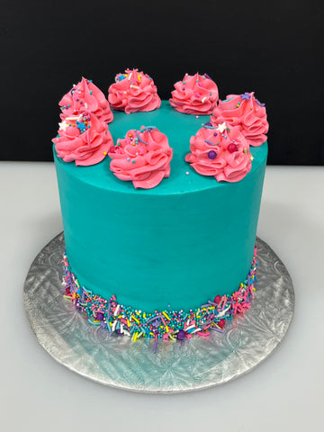 Simplement couleur: turquoise, rose et sprinkles