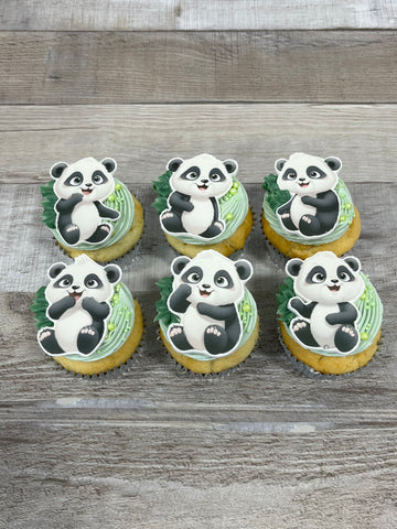 Cupcakes de couleur: petits pandas