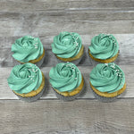 Cupcakes de couleur: vert sauge