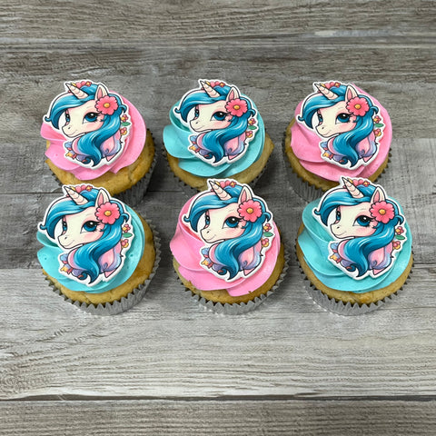 Cupcakes de couleur: licornes