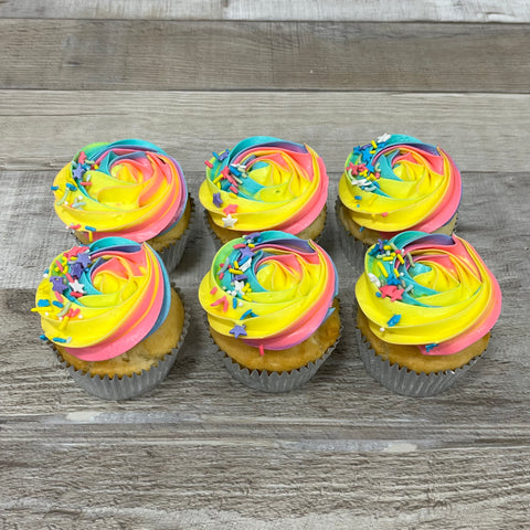 Cupcakes de couleur: pastel etoilé