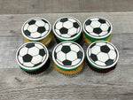 Cupcakes de couleur: soccer