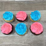 Cupcakes de couleur: rose et bleu