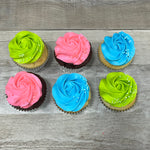 Cupcakes de couleur: rose, lime et bleu