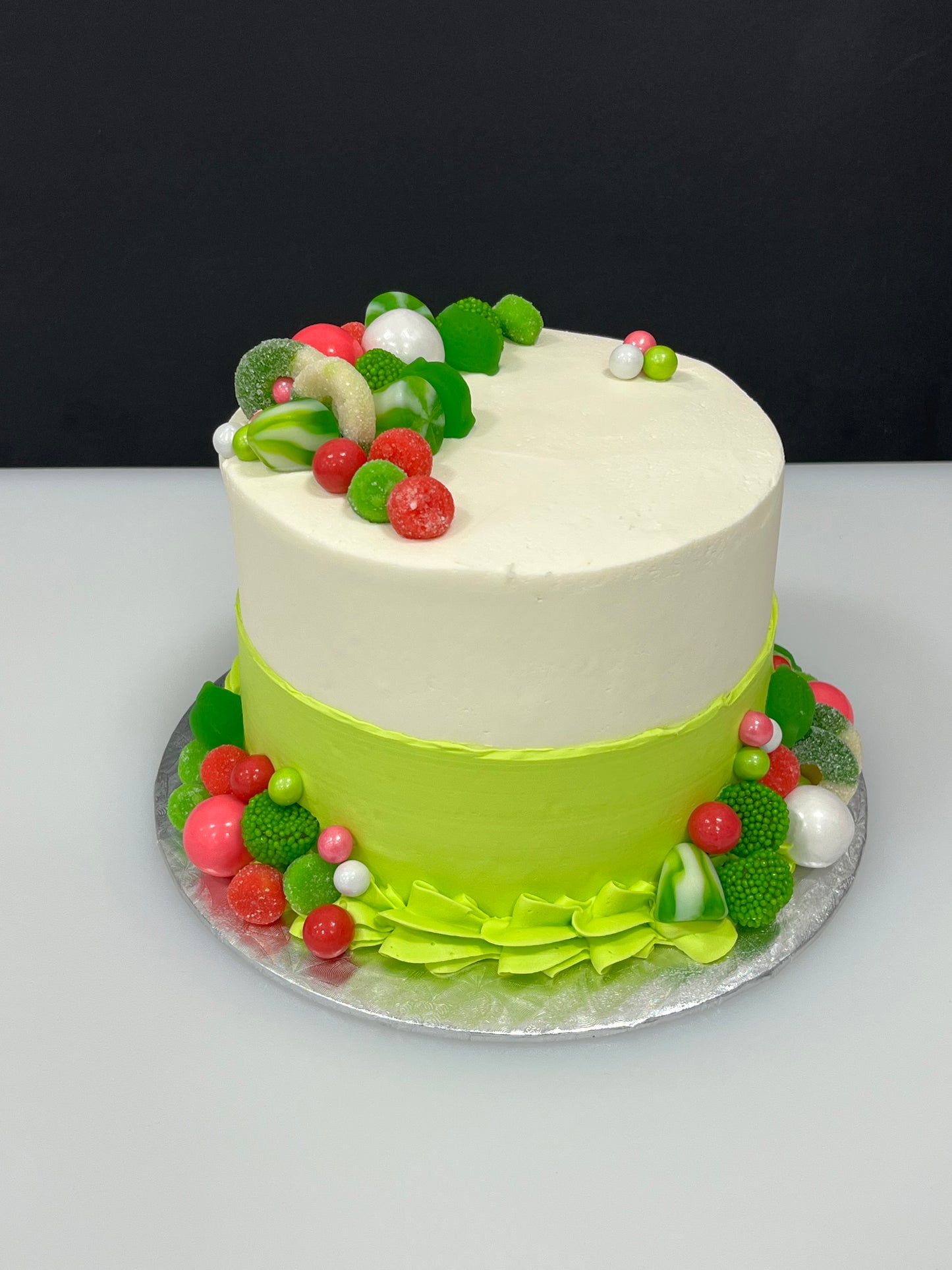 Festin de bonbons : blanc-lime-rose