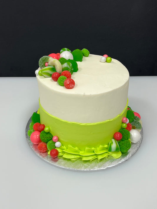 Festin de bonbons : blanc-lime-rose