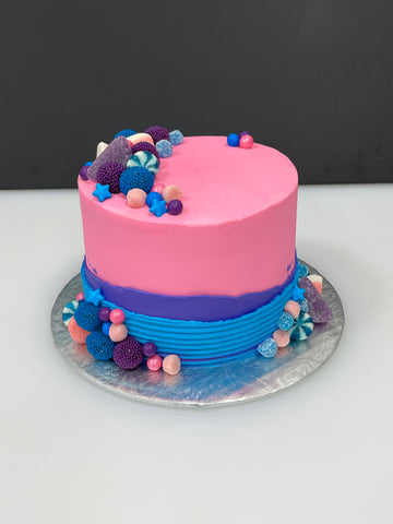 Festin de bonbons : rose-mauve-bleu