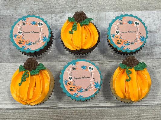 Cupcakes réguliers Halloween 2025: joyeuse Halloween et citrouilles