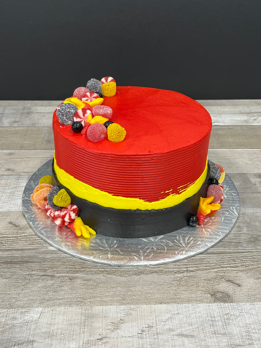 Festin de bonbons : rouge-jaune-noir