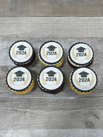 Cupcakes format régulier graduation 2024
