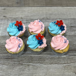 Cupcakes format régulier Fantaisie de fleurs et rosettes