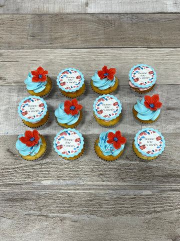 Mini cupcakes Bonne fêtes des mères et couleur