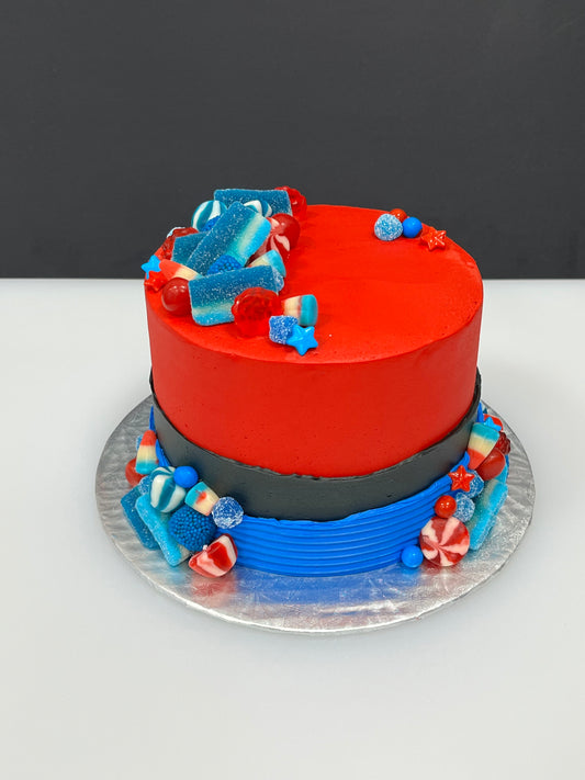 Festin de bonbons : rouge-noir-bleu