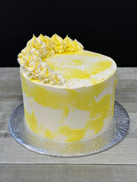 Simplement couleur: marbré blanc et jaune