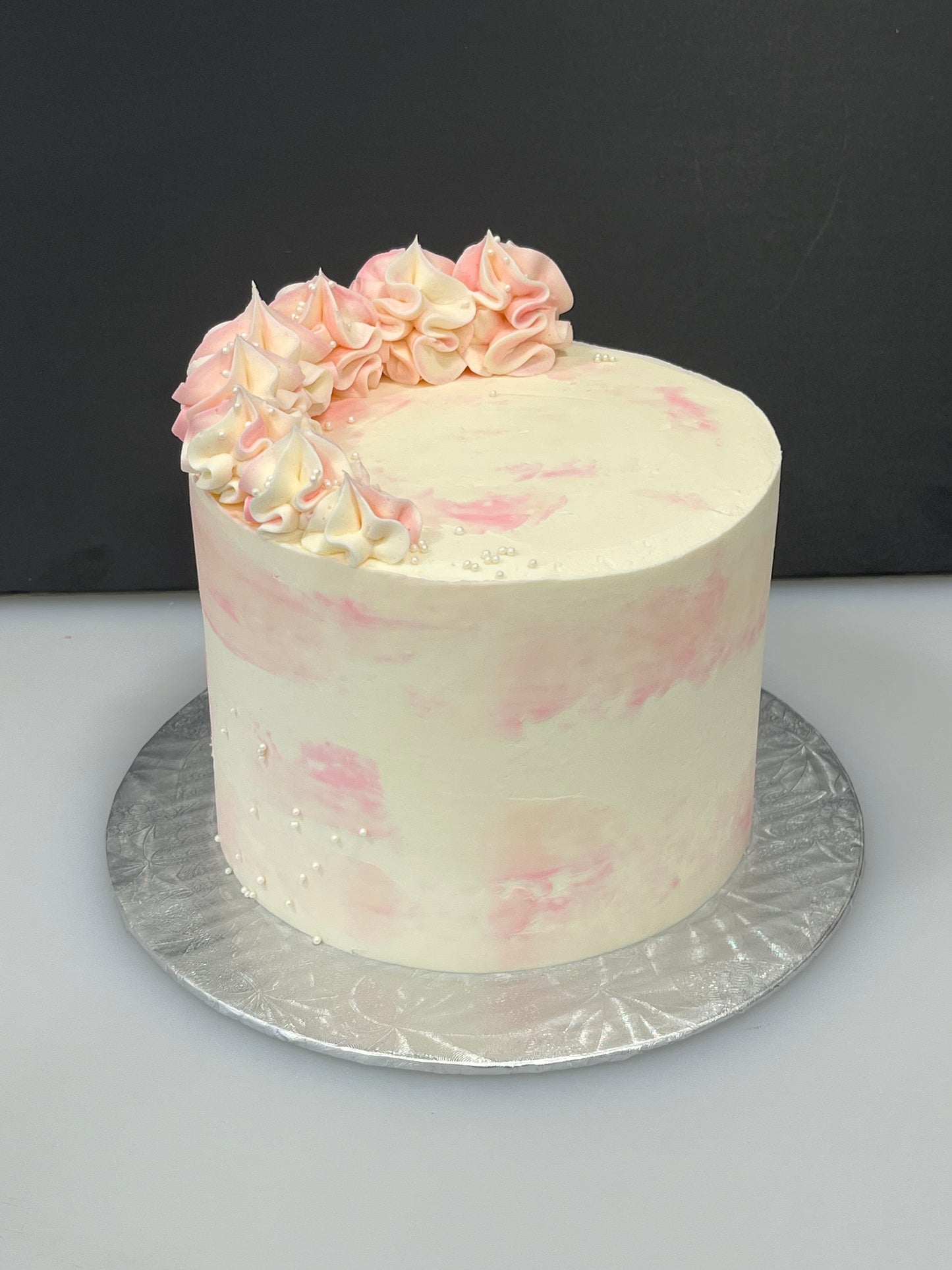 Simplement couleur: marbré blanc et rose