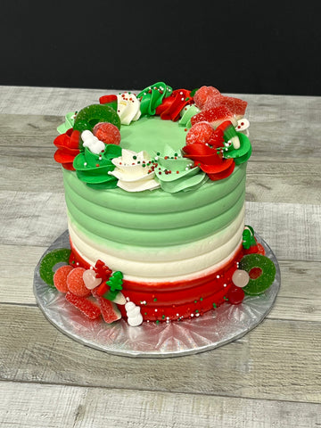 Temps des fêtes 2025: gâteau festin de bonbons