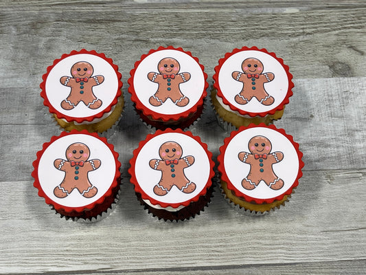 Cupcakes format régulier temps des fêtes 2025 : dentelle rouge ( 6 images)