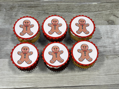 Cupcakes format régulier temps des fêtes 2025 : dentelle rouge ( 6 images)