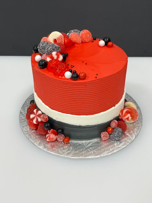 Festin de bonbons : rouge-blanc-noir