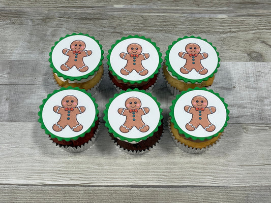 Cupcakes format régulier temps des fêtes 2025 : dentelle verte ( 6 images)