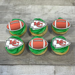 Cupcake soirée de football 🏈 Ballons et Chiefs