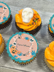 Cupcakes réguliers Halloween 2025: joyeuse Halloween et squelettes