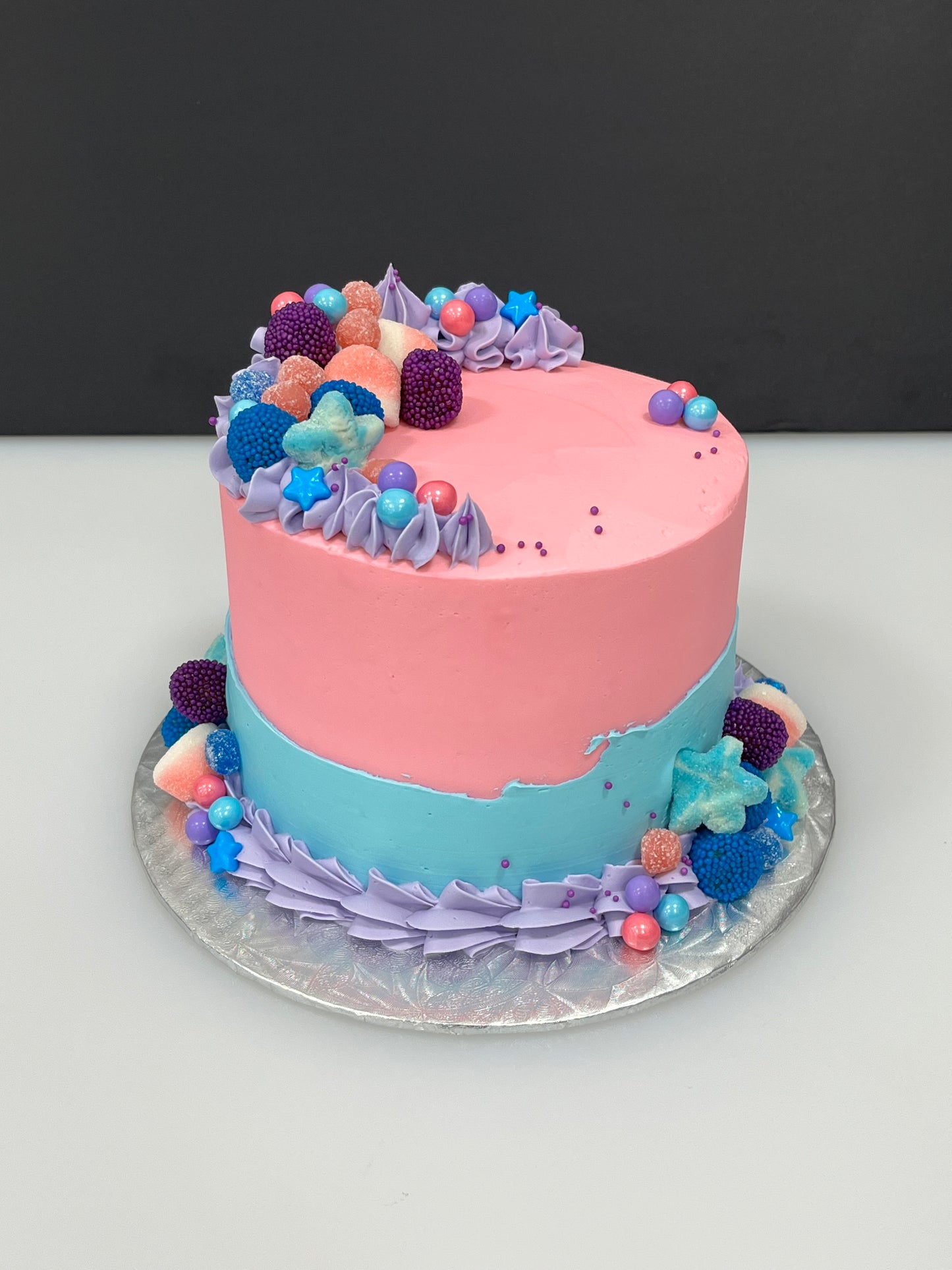 Festin de bonbons : rose pâle-bleu pâle-mauve pâle