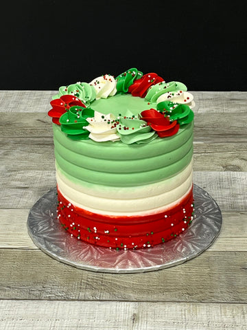 Temps des fêtes 2025: gâteau simplement couleur