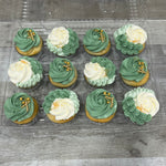 Cupcakes fête des mères 2025: sauge et or