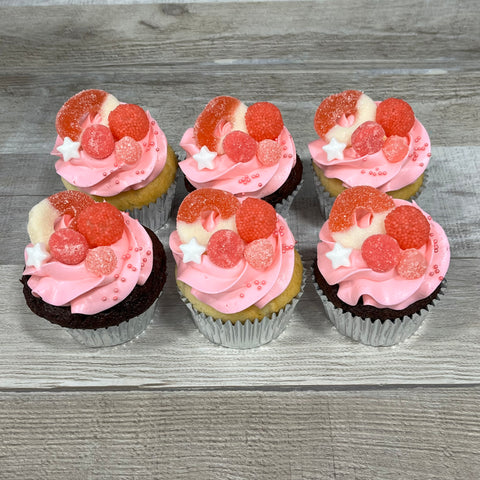 Cupcakes Festin de bonbons : rose