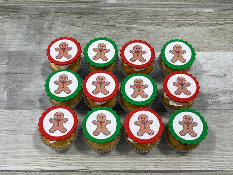 Minis cupcakes Temps des fêtes 2025  : dentelle rouge et vert