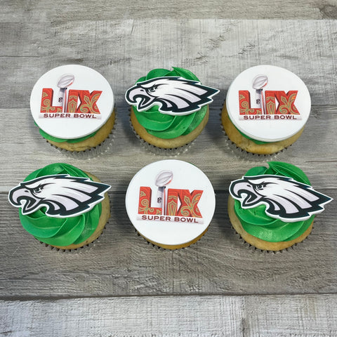 Cupcake soirée de football 🏈 Logo LIX et Eagles