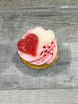 St-Valentin 2025: Cupcakes petits coeurs en bonbons