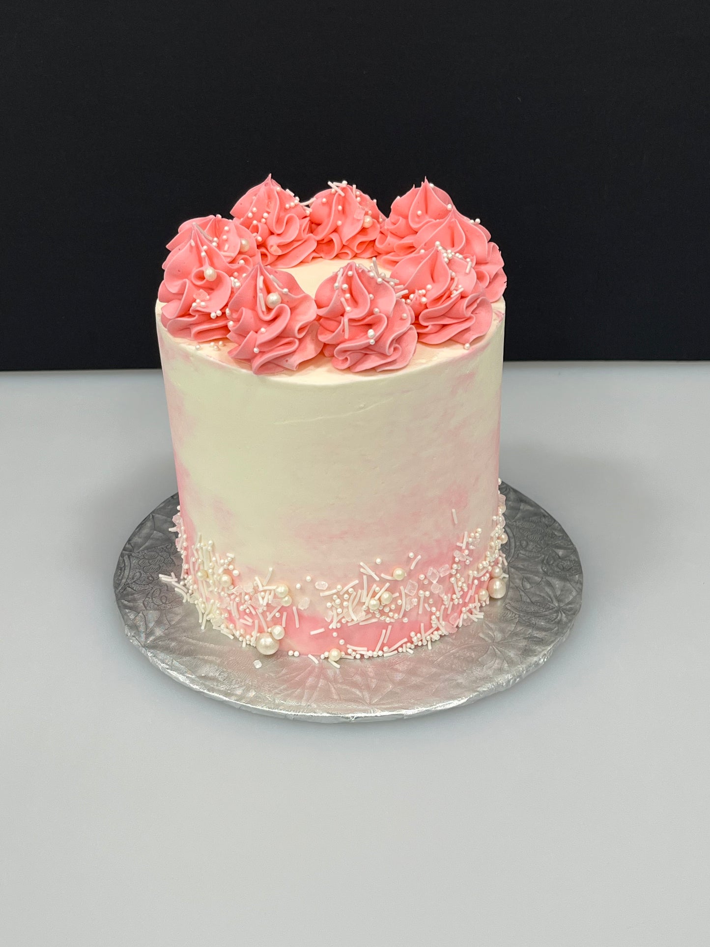 Simplement couleur: blanc rose et perle