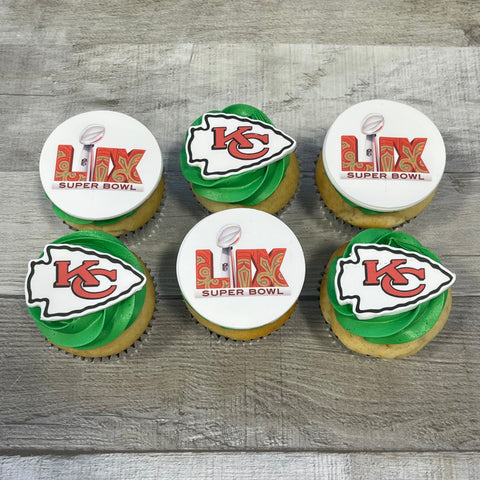 Cupcake soirée de football 🏈 Logo LIX et Chiefs