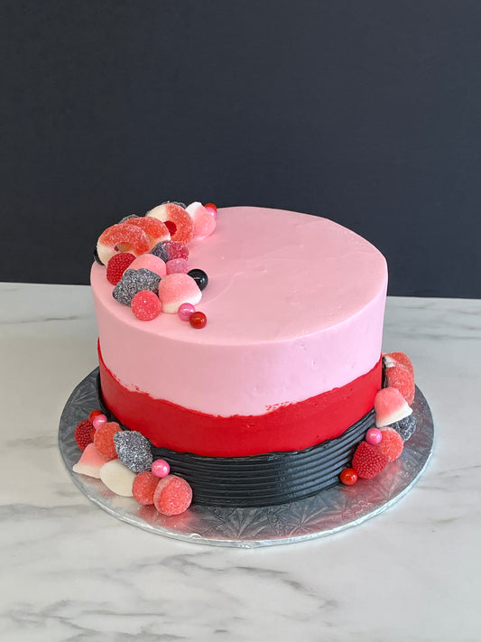 Festin de bonbons : rose-rouge-noir