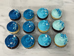 Cupcakes de couleur : dégradé de bleu