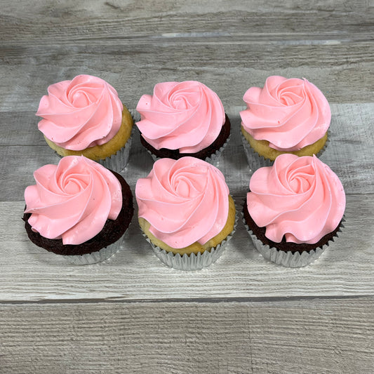 Cupcakes de couleur : rose