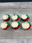 Cupcakes froufrous rouge et vert