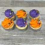 Cupcakes de couleur : mauve et orange Halloween 2024