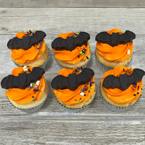 Cupcakes orange et chauves-souris