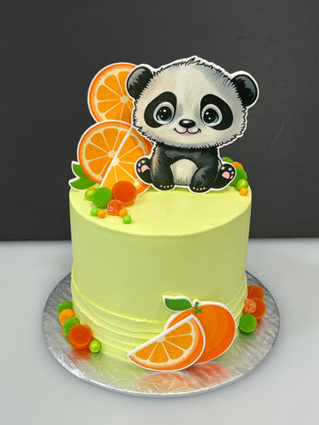 Gâteau thématique Imaginacake : Panda et orange