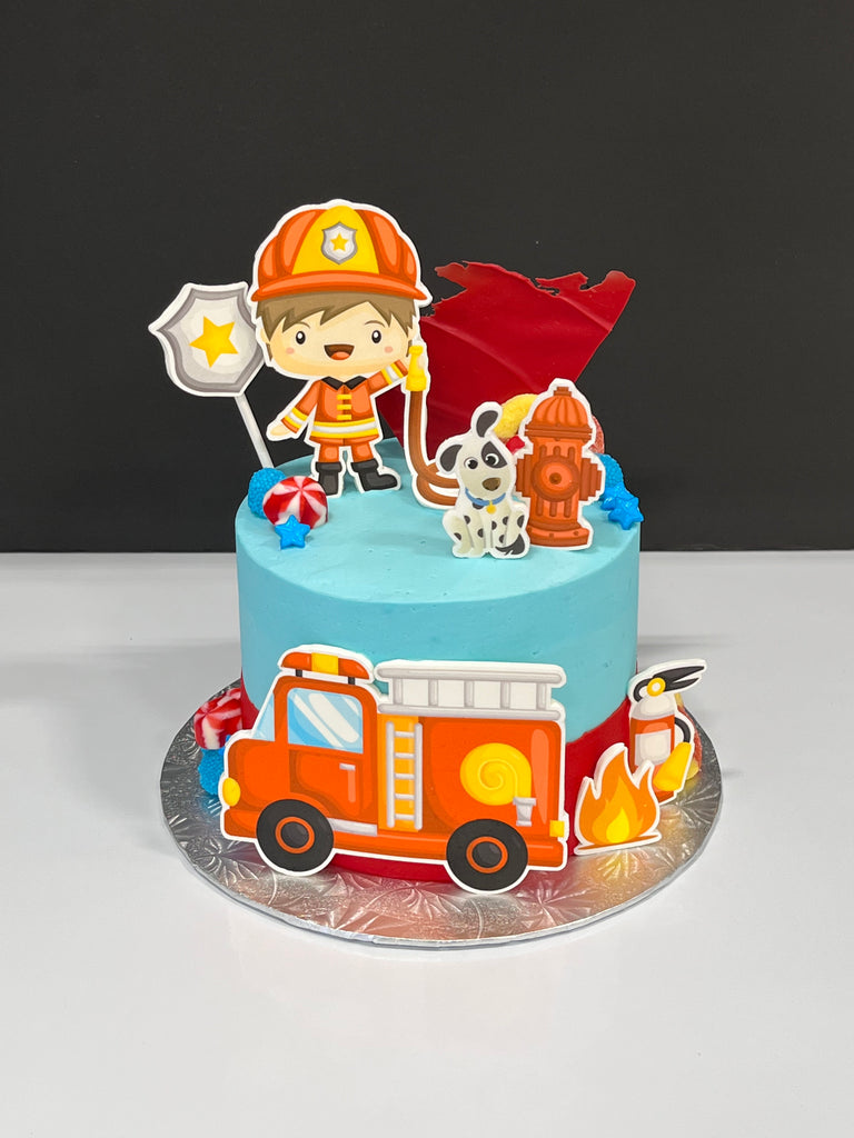 Décoration pour gâteau 'pompiers